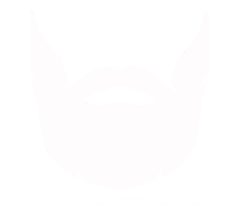 Silhouette of a bearded face